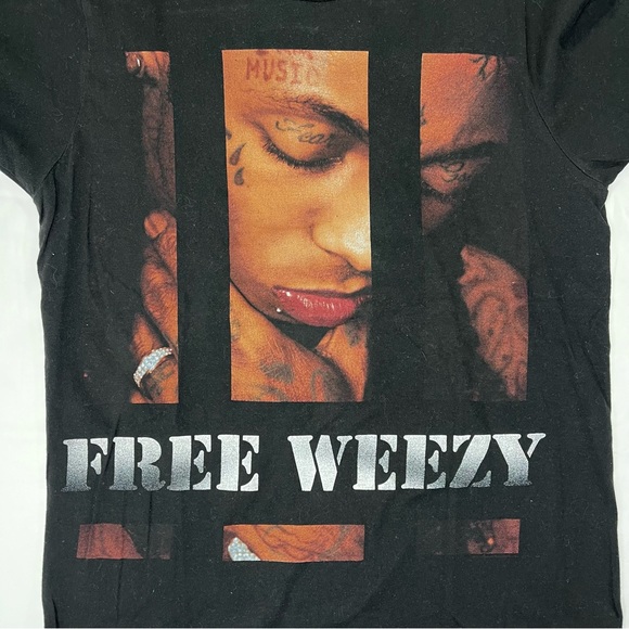 Lil Wayne ‘Free Weezy’ Graphic Shirt Small - Picture 3 of 4
